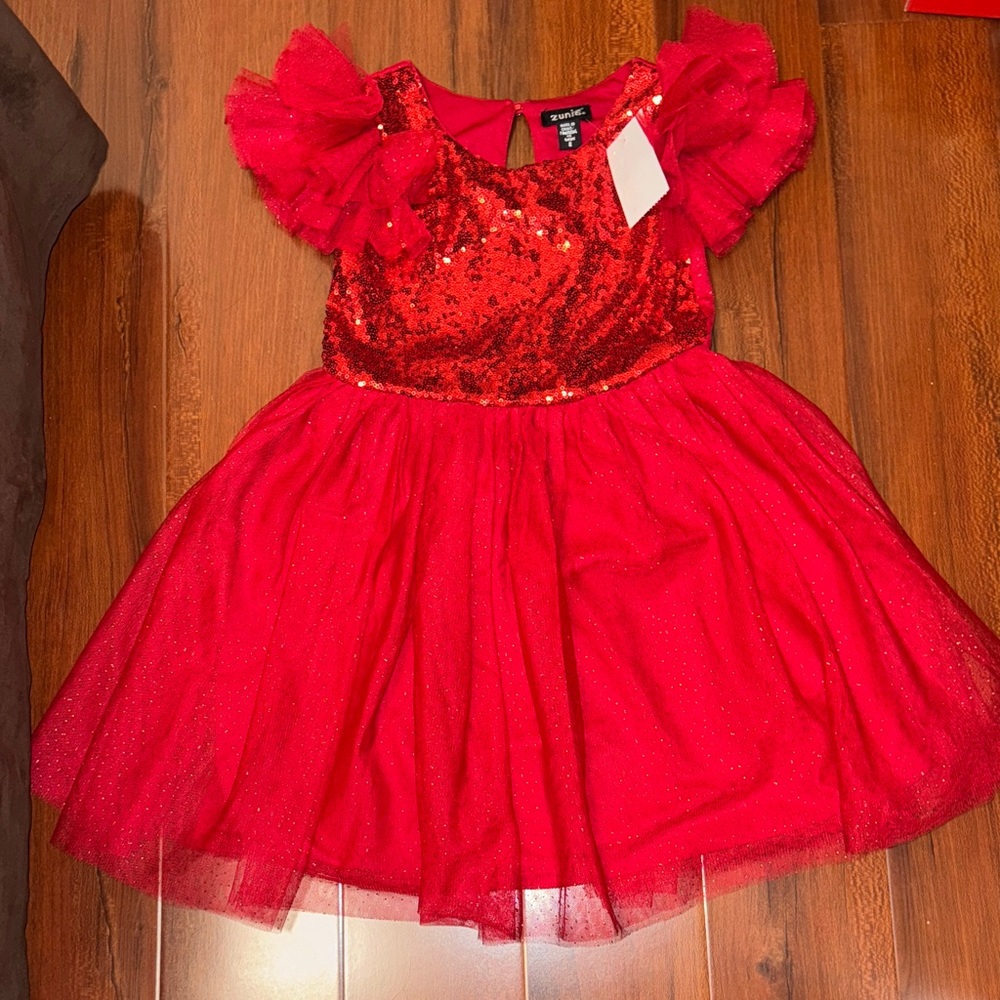 Zunie Sparkling Red Sequin Dress